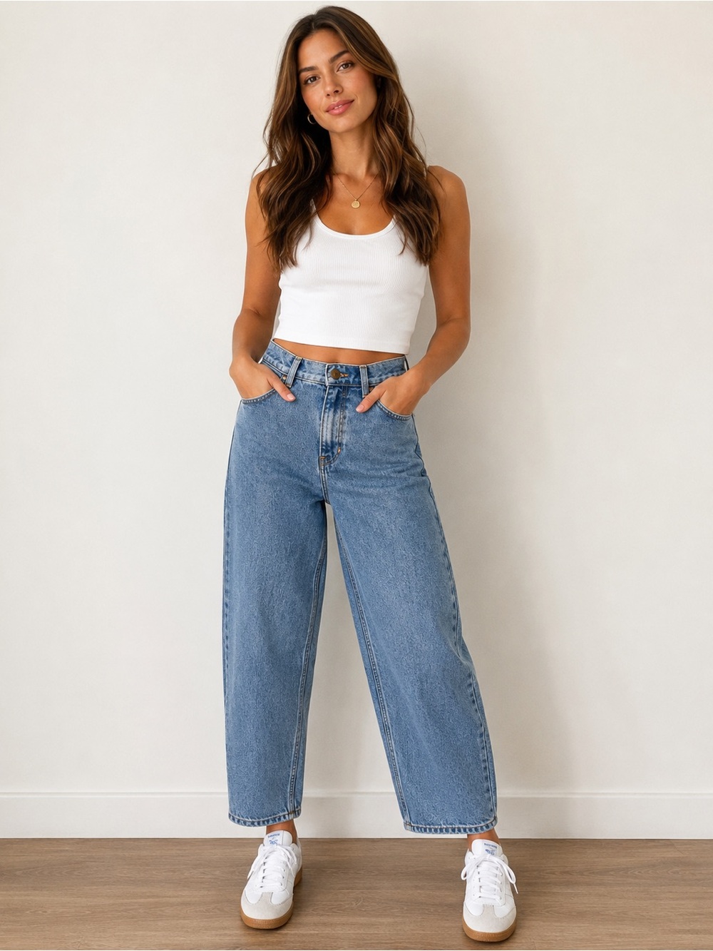 New American Apparel High Rise Tapered Mom Jeans Light Wash Denim Size 4